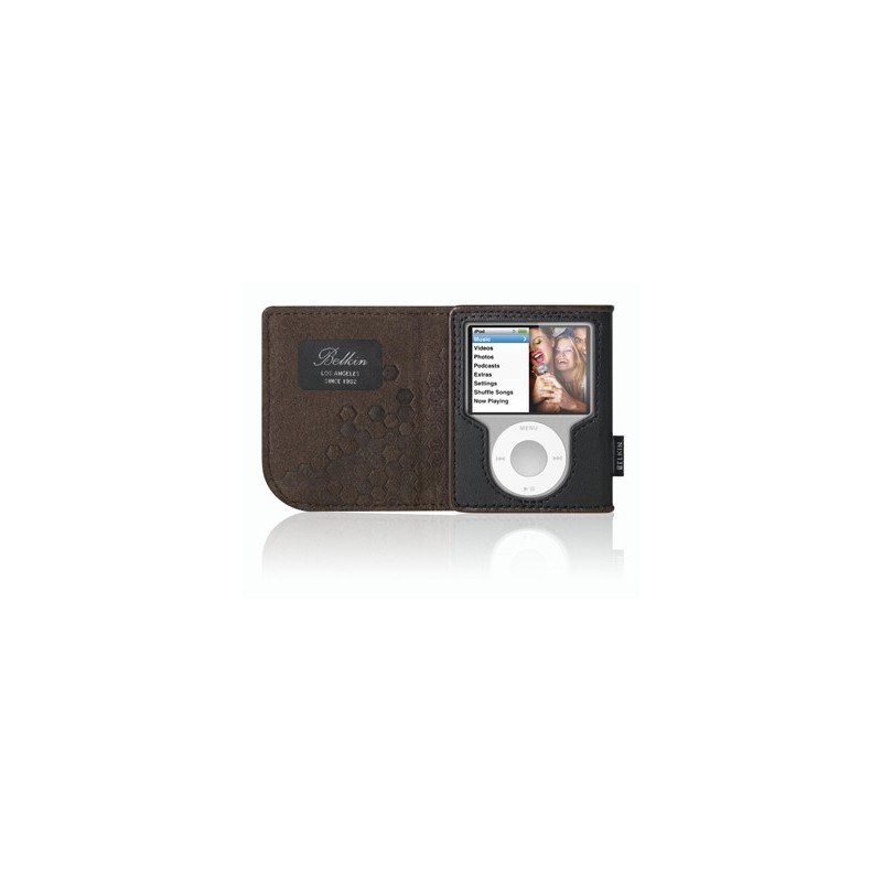 Belkin Leather Folio for iPod nano - Black / Chocolate