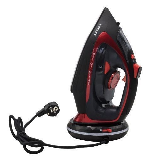 Sokany Electric Cordless Charging Steam Flat Iron 2400W 220V – black&red