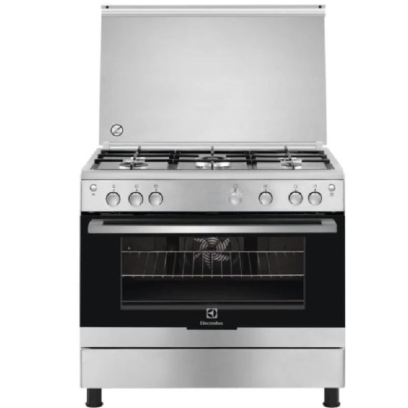 Electrolux 90x60cm 5 Burners Gas Cooker Gas Oven, Fan Assisted, Stainless Steel | EKG9200A9X