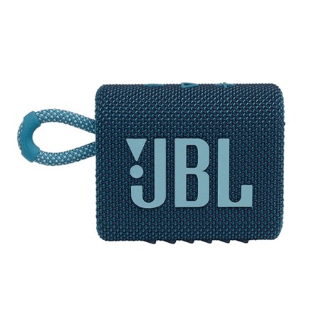 JBL Go 3: Portable Speaker with Bluetooth, Builtin Battery, Waterproof and Dustproof Feature Blue JBLGO3BLUAM