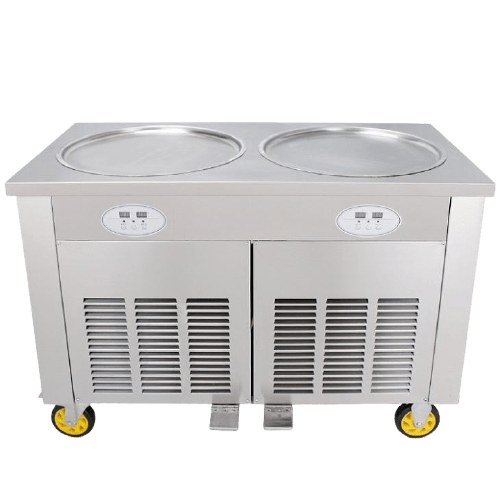 ADH Double Pan Fried Ice Cream Machine – Silver