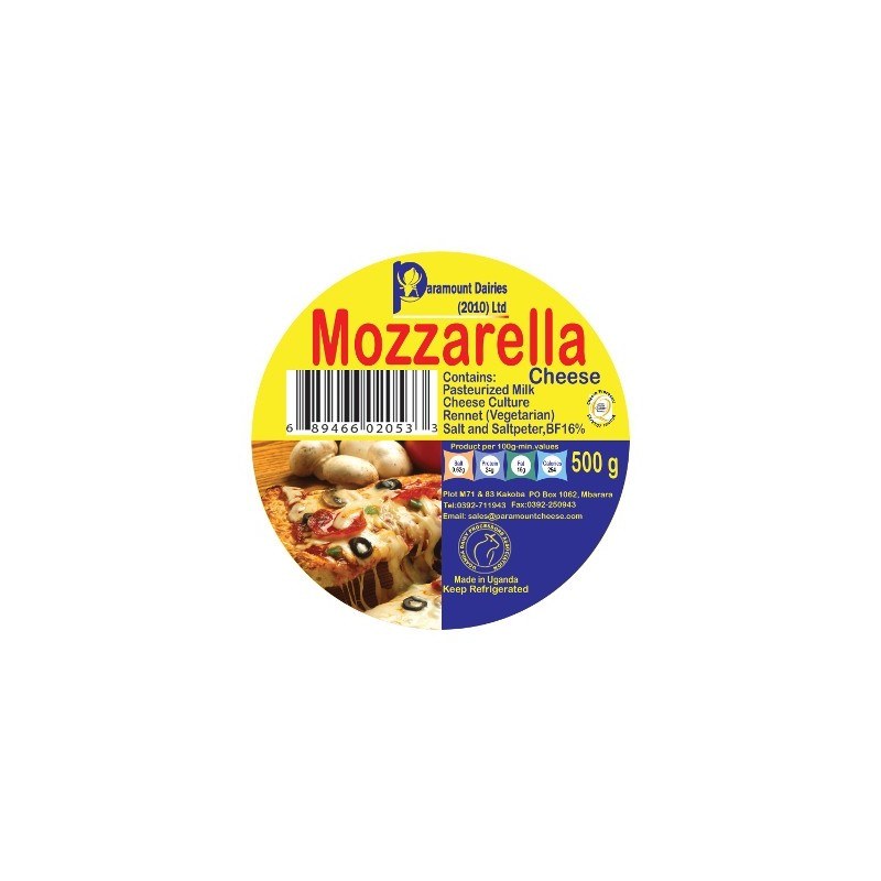 PARAMOUNT MOZZAREL CHEESE 500G