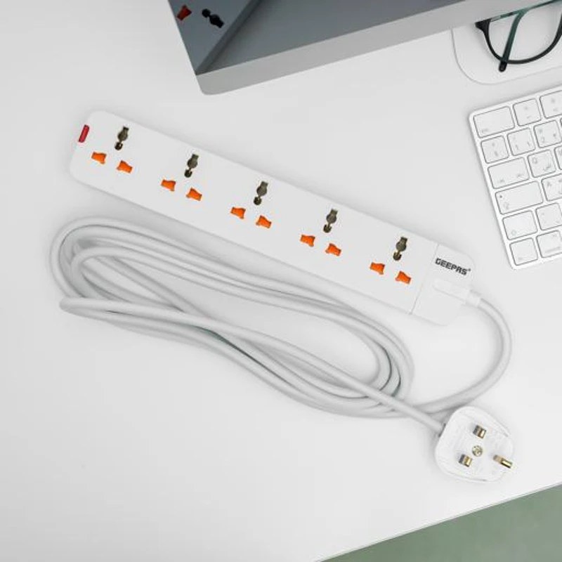 Geepas 5 Way Extension Socket 13A | GES58013