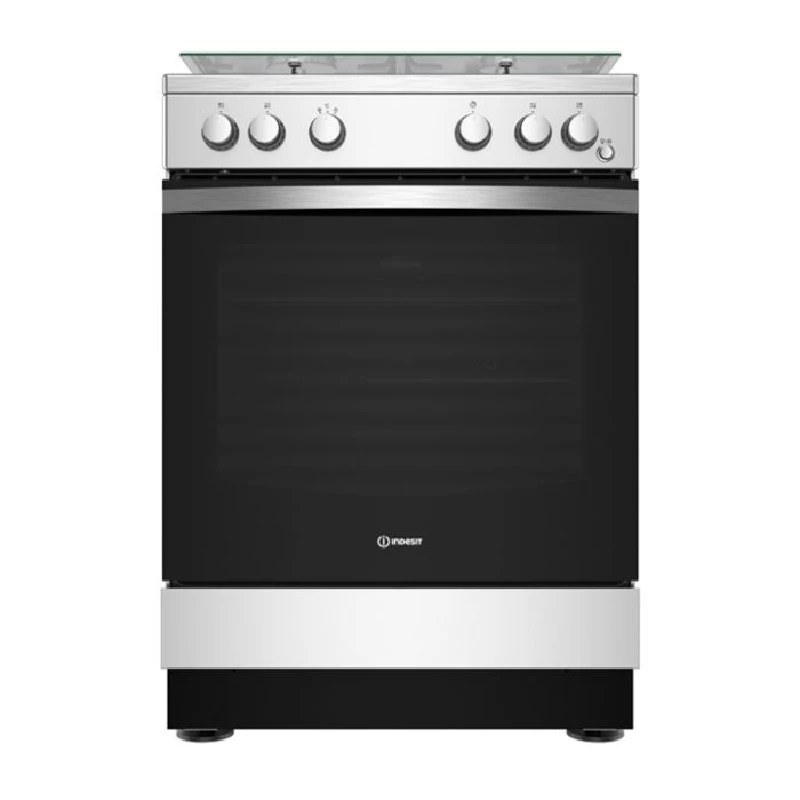 Indesit 60/60cm Full Gas Cooker, Stainless Steel | IS67G1PCX