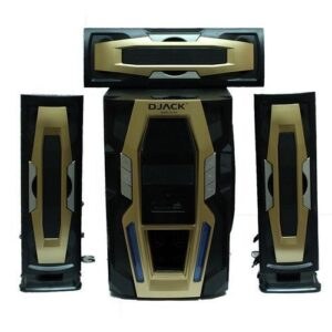 3.1 Djack Xbass Dj-E3L Bluetooth Enabled Multimedia Speaker System – Gold & Black