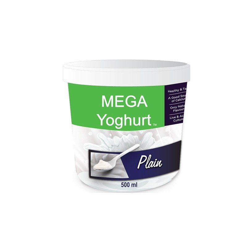 mega plain yogurt 500ml