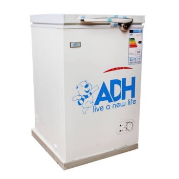 ADH 130L Chest Freezer – Silver/White