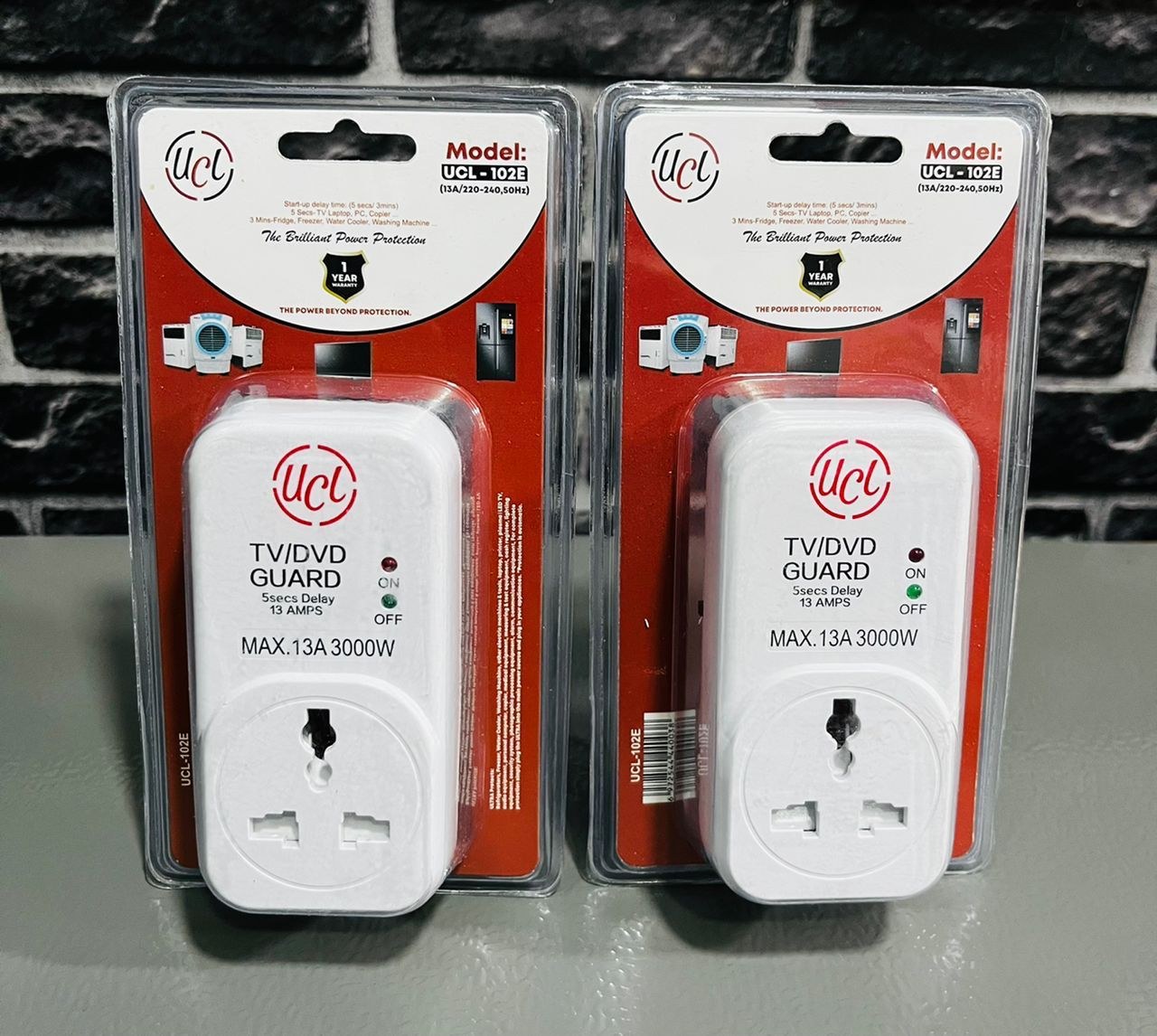 UCL TV/Fridge Guard 13Amps Power Protection Against Voltage Fluctuations – White