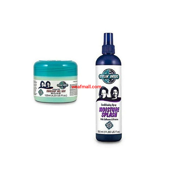 Stylin' Dredz Moulding Gel Wax 125ml & Moisture Splash | Maximum Hold Dreadlocks Gel Wax & Hydrating Hair Mist | Stylin' Dredz Hair Styling Kit
