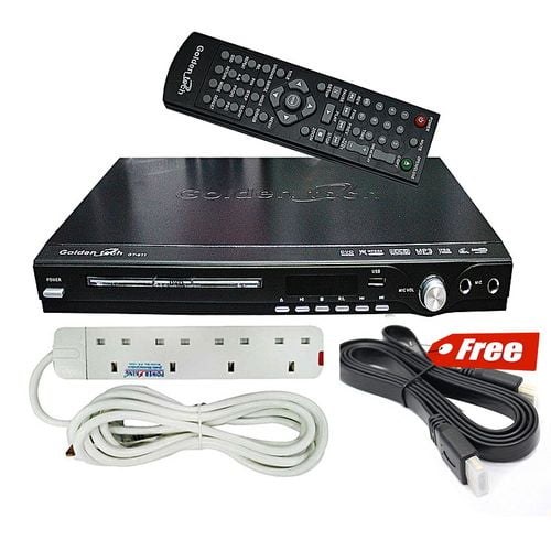 HDMI DVD Player + Powerking 4-way Extension + Free HDMI Cable