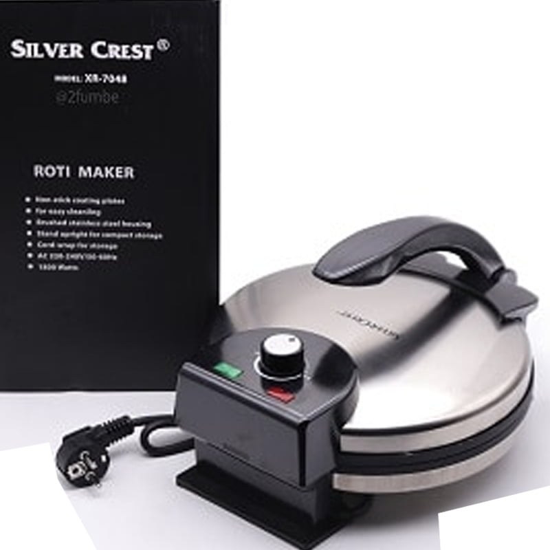 Silver crest Non Stick Electric Chapati Maker,Flat Bread,Tortilla,fulka – Black