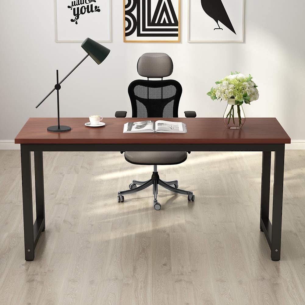 Modern Computer Desk – Solid Metal Frame