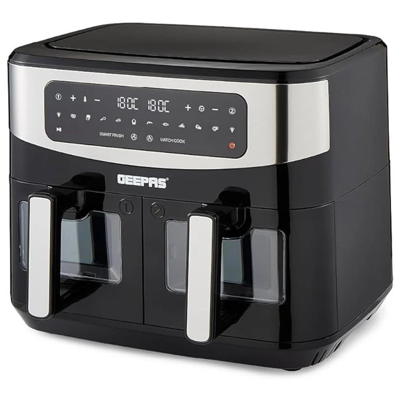 Geepas 9 L Dual Basket Digital Air Fryer | GAF37525UK