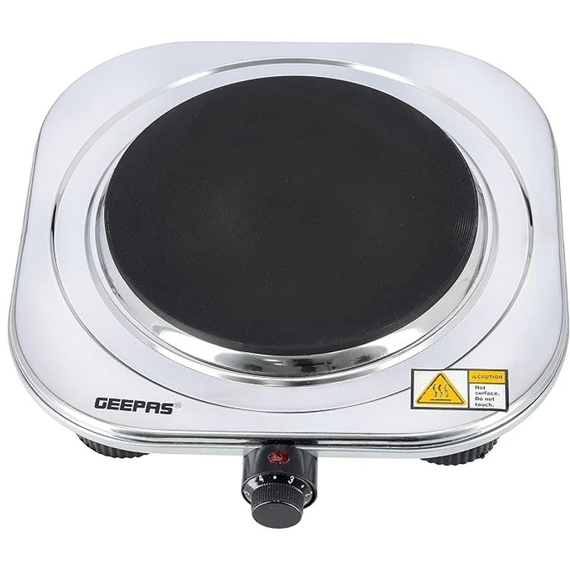 Geepas Stainless Steel Single Hot Plate 1500W | GHP32023