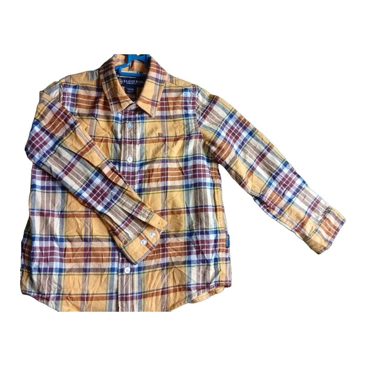Kids' Mustard Check Flannel Shirt