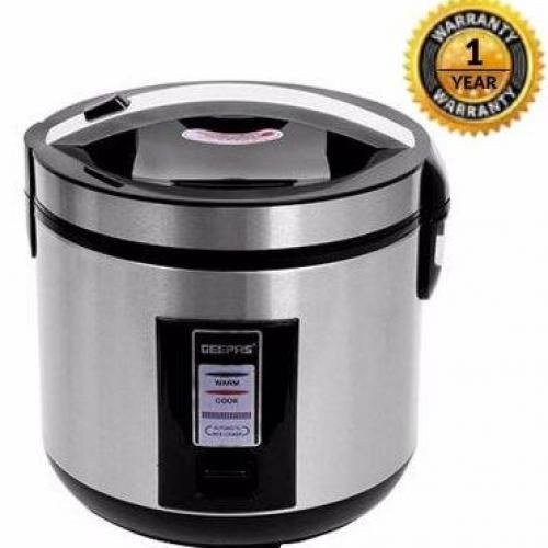 Geepas Stainless Steel Rice Cooker 1.8 Litres – Silver