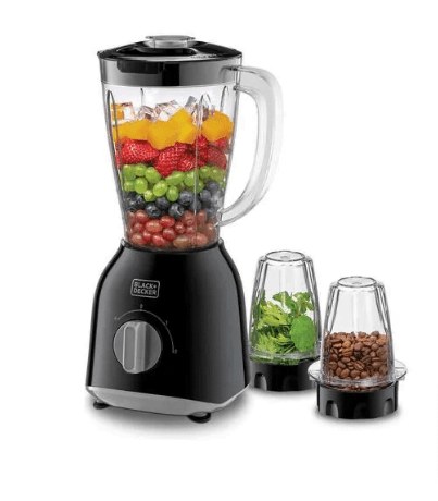 Black & Decker 400W 1.5 Blender with 2 Grinder Mills | BX365-B5